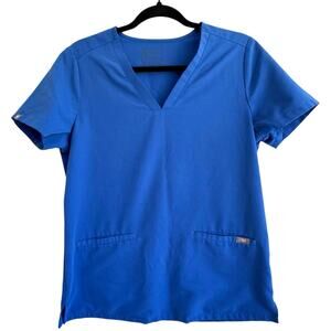 FIGS Royal Blue Catarina One-Pocket Scrub Top Women’s Size Small Style FW1100